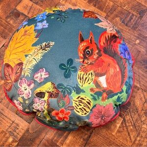 Anthropologie Multicolor Squirrel Accent Pillow